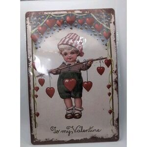 To My Valentine‎ -Steel Decor Sign 12x8